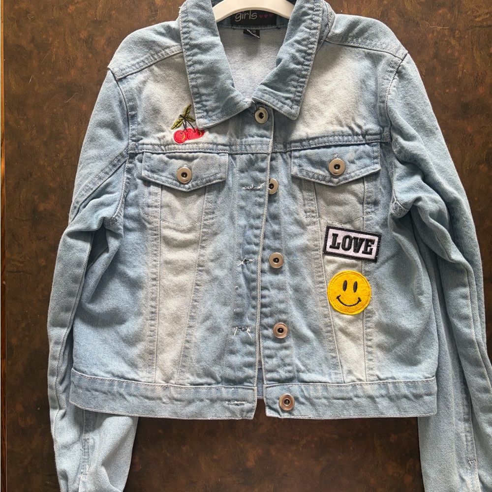 Girls Jean Jacket with patches